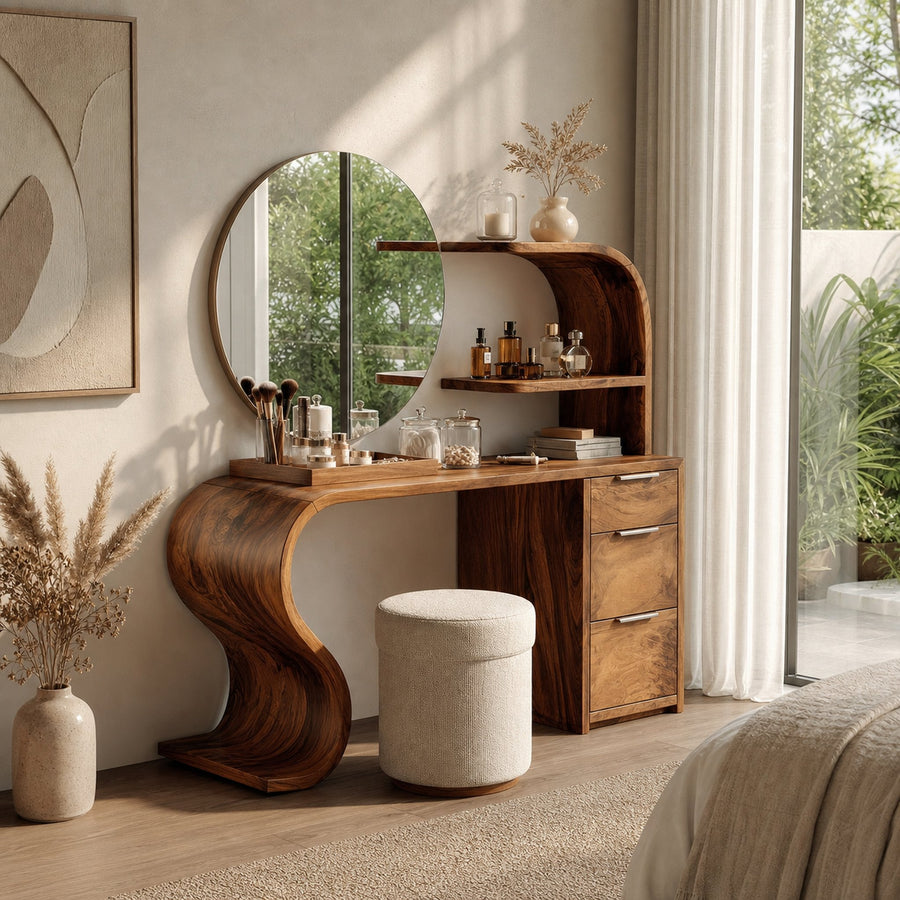 Mid Century Makeup Vanity Table Bedroom Dressing Area Space