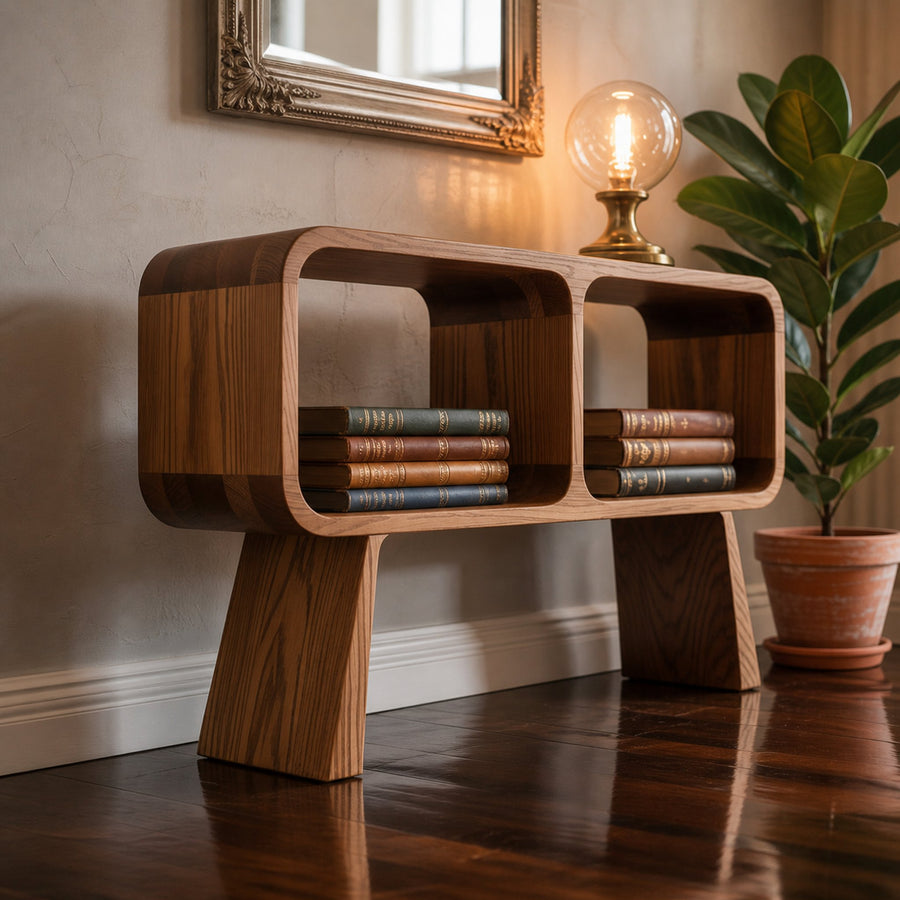 Mid Century Minimal Console Living Room And Study Room