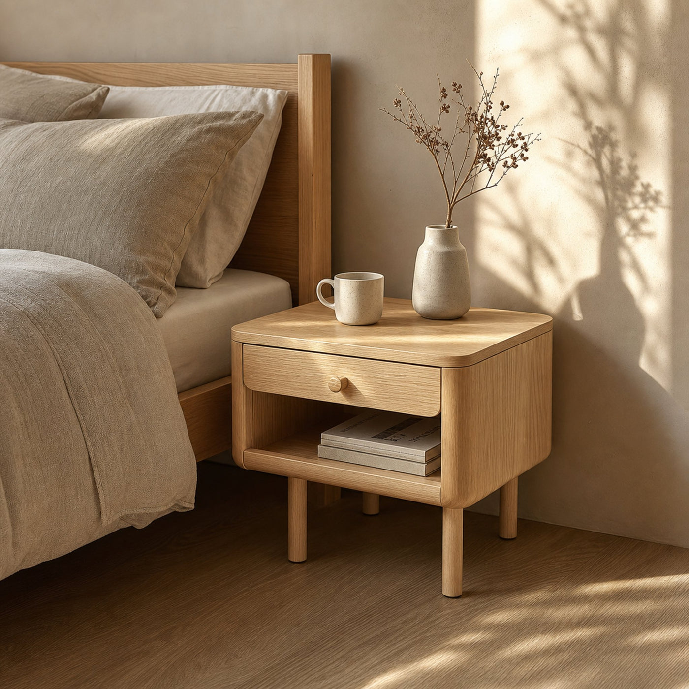 Mid Century Modern Nightstand For Bedroom