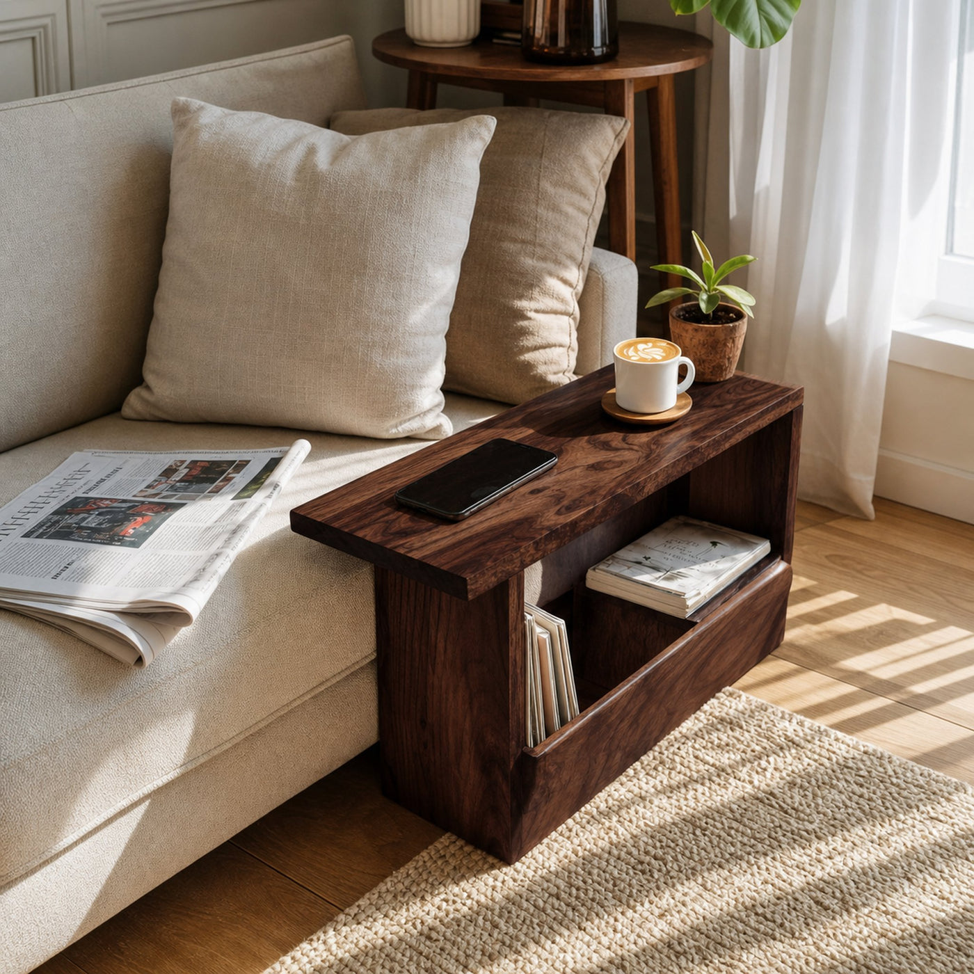 Mid Century Modern Side Table For Living Room Design - product view 7