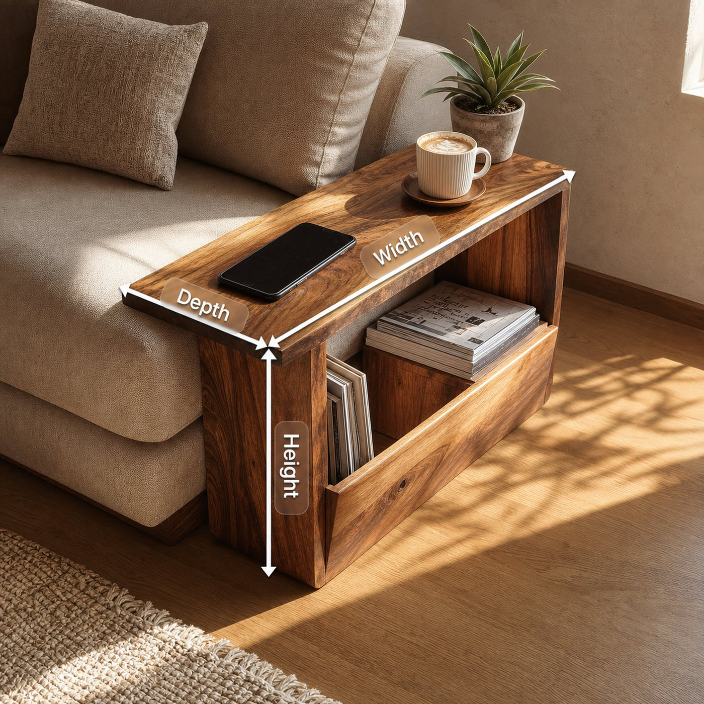 Mid Century Modern Side Table For Living Room Design - product view 8