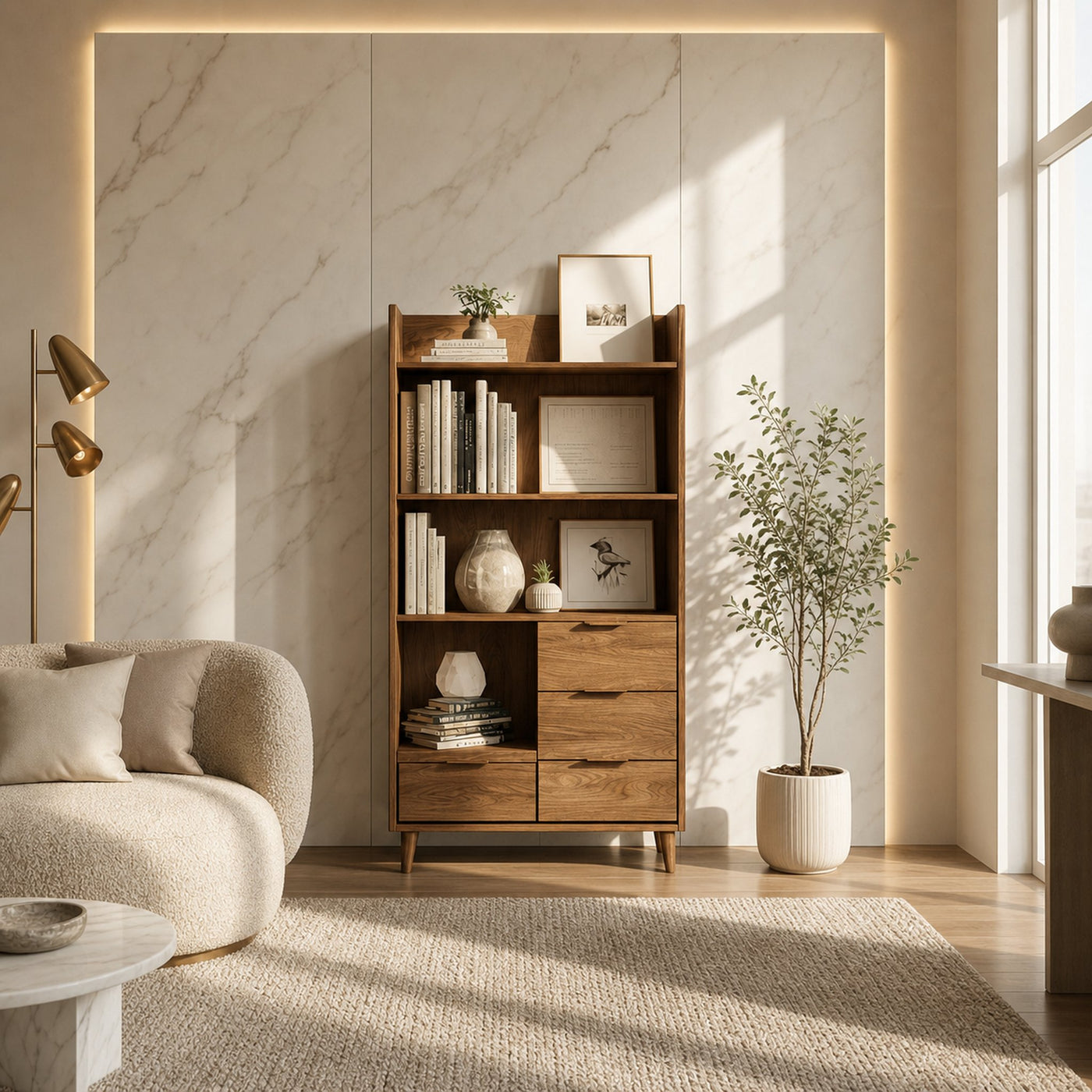 Mid Century Organizer Cabinet For Living Room And Apartment - product view 6