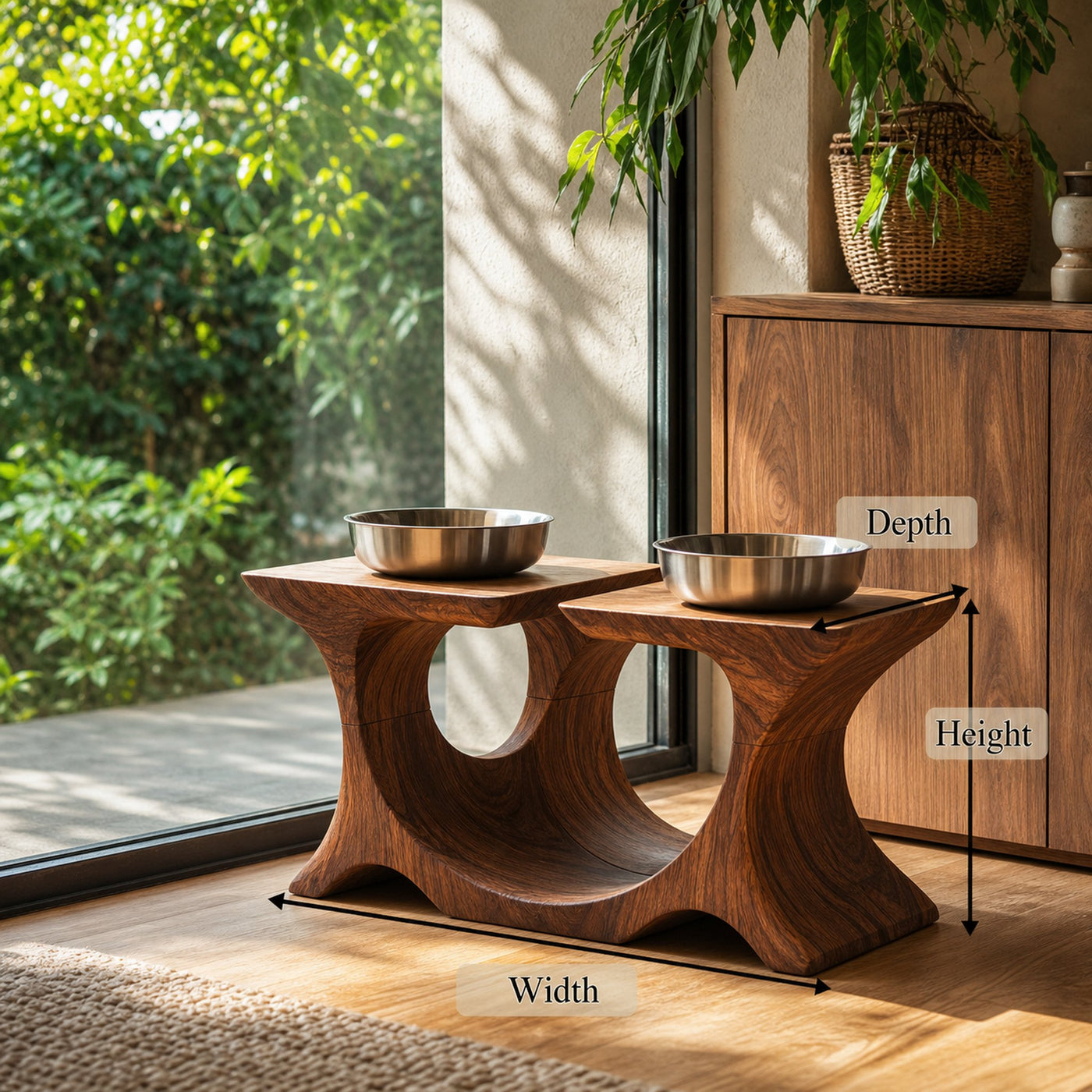 Mid Century Pet Feeding Stand For Stylish Dog Decor - product view 6