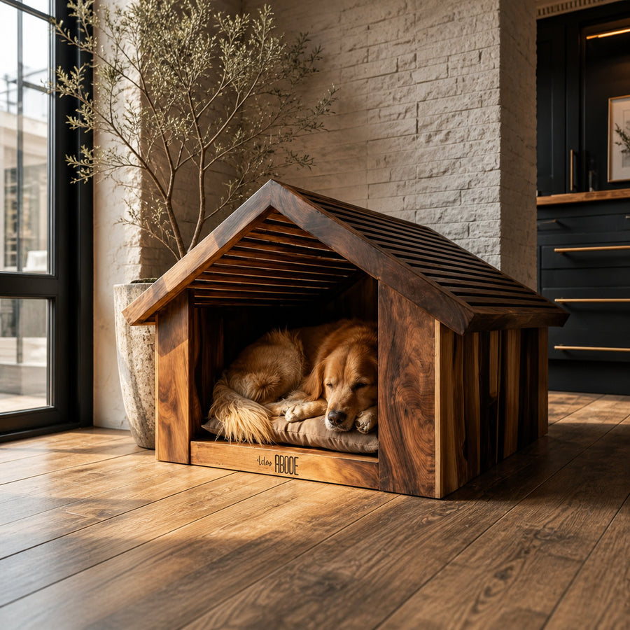 Mid Century Pet House Indoor Dog Lounge