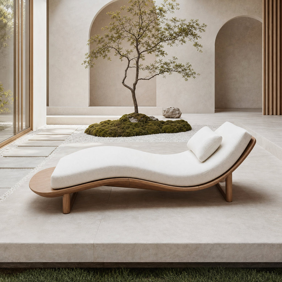 Mid Century Rustic Solid Wood Garden Daybed For Bedroom Furniture