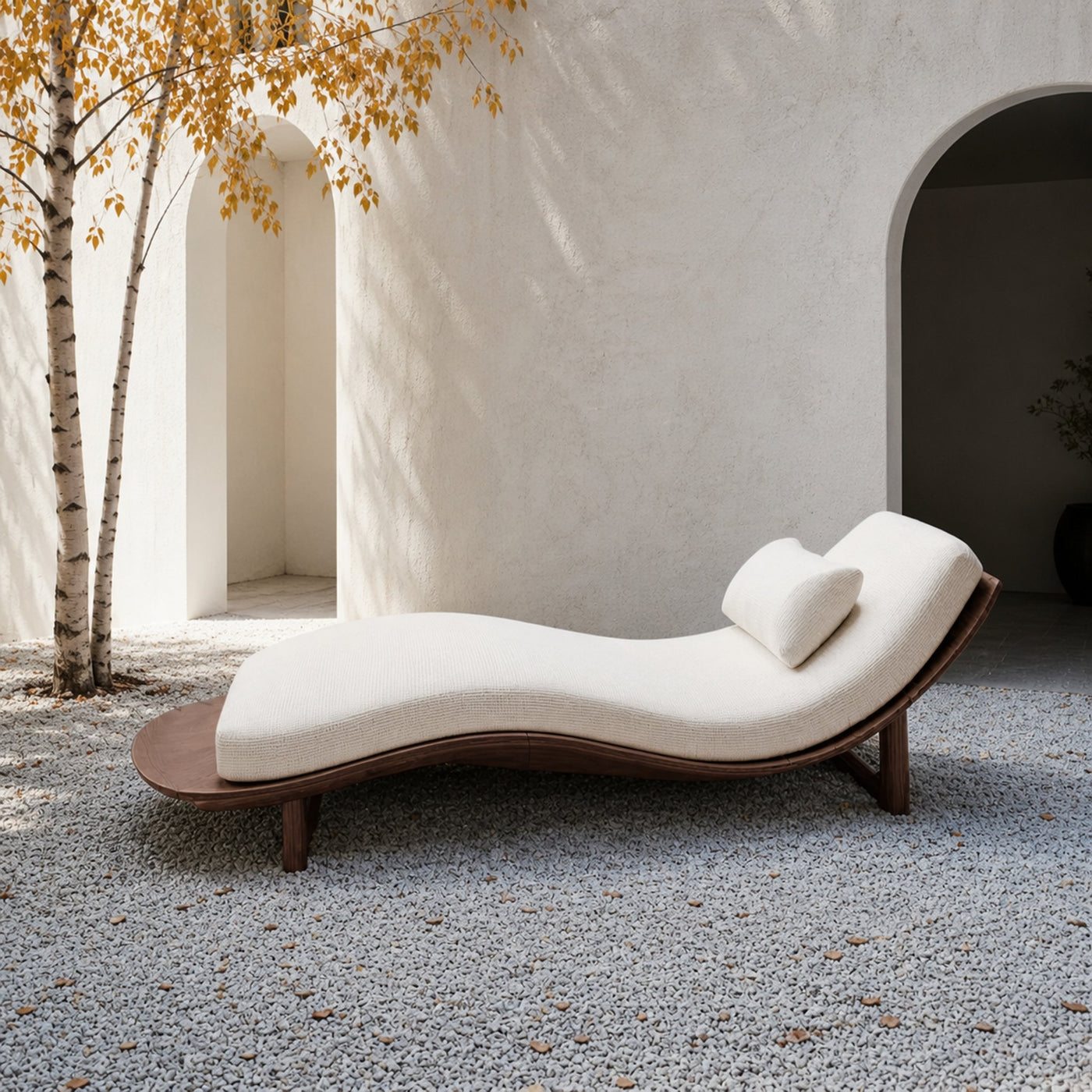Mid Century Rustic Solid Wood Garden Daybed For Bedroom Furniture - product view 7