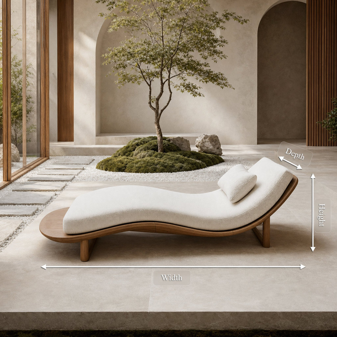 Mid Century Rustic Solid Wood Garden Daybed For Bedroom Furniture - product view 8