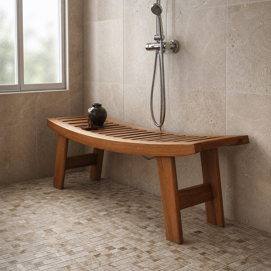 Mid Century Shower Bench Bathroom Seating Modern