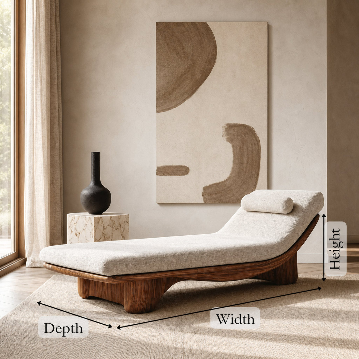 Mid Century Solid Wood Garden Daybed For Entryway Furniture - product view 6