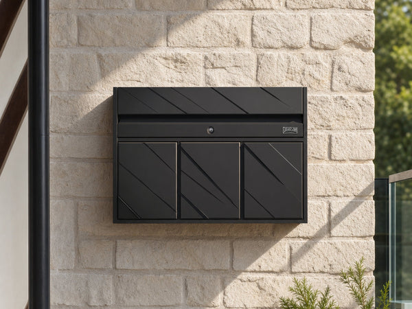 Mid Century Solid Wood Sculpture Mailbox For Patio Rustic Garden Decor