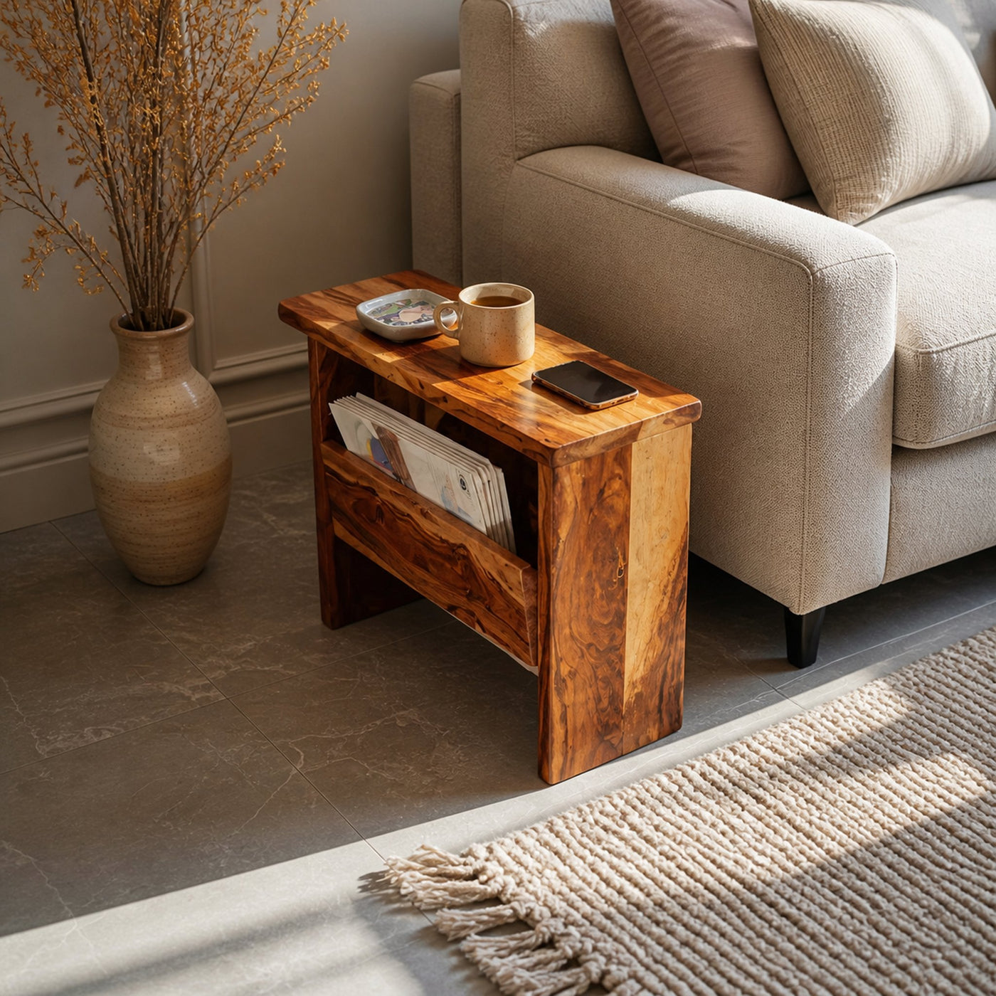 Mid Century Solid Wood Side Table For Home Furniture - product view 6