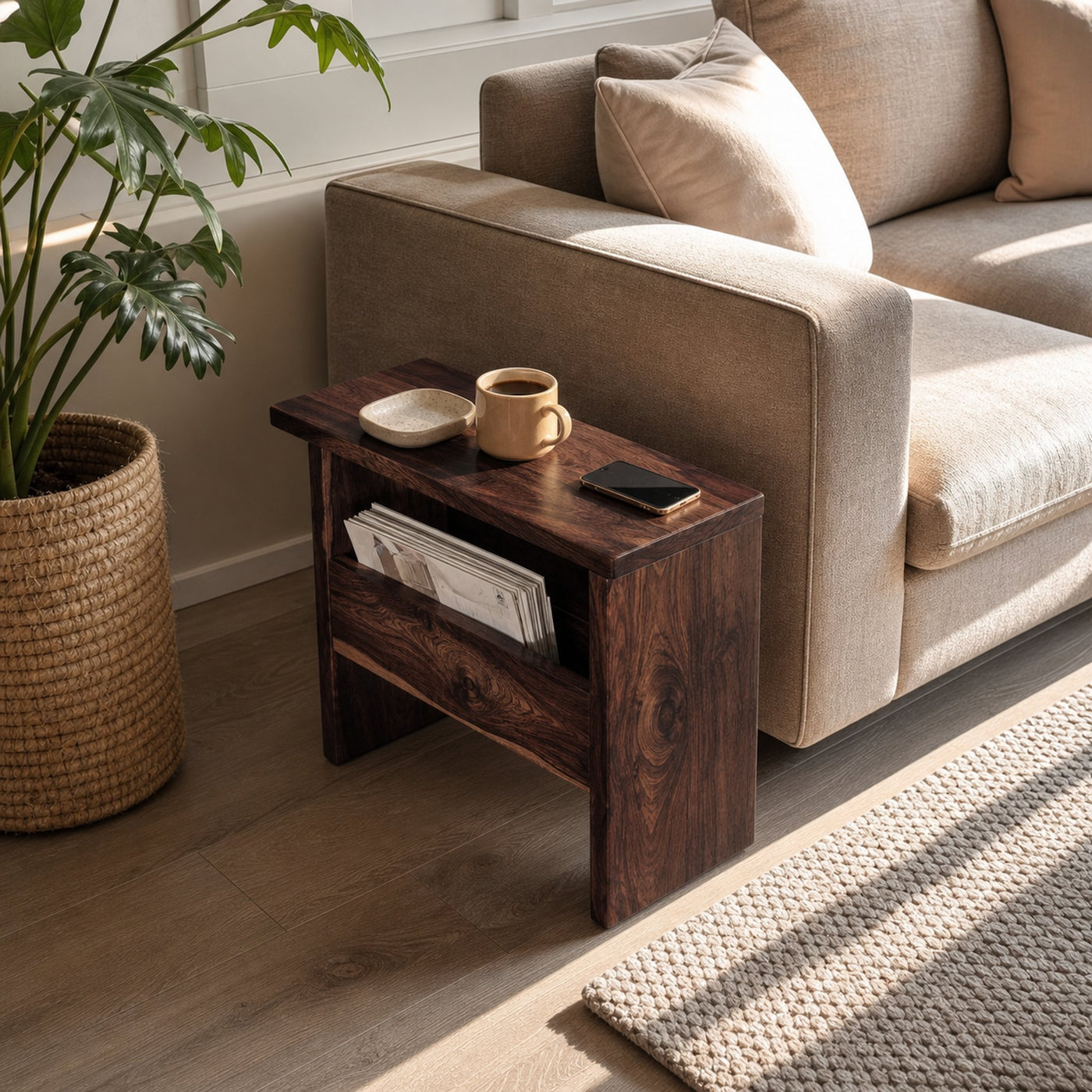Mid Century Solid Wood Side Table For Home Furniture - product view 7