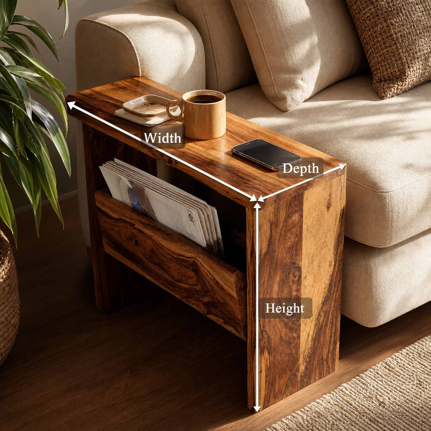 Mid Century Solid Wood Side Table For Home Furniture - product view 8