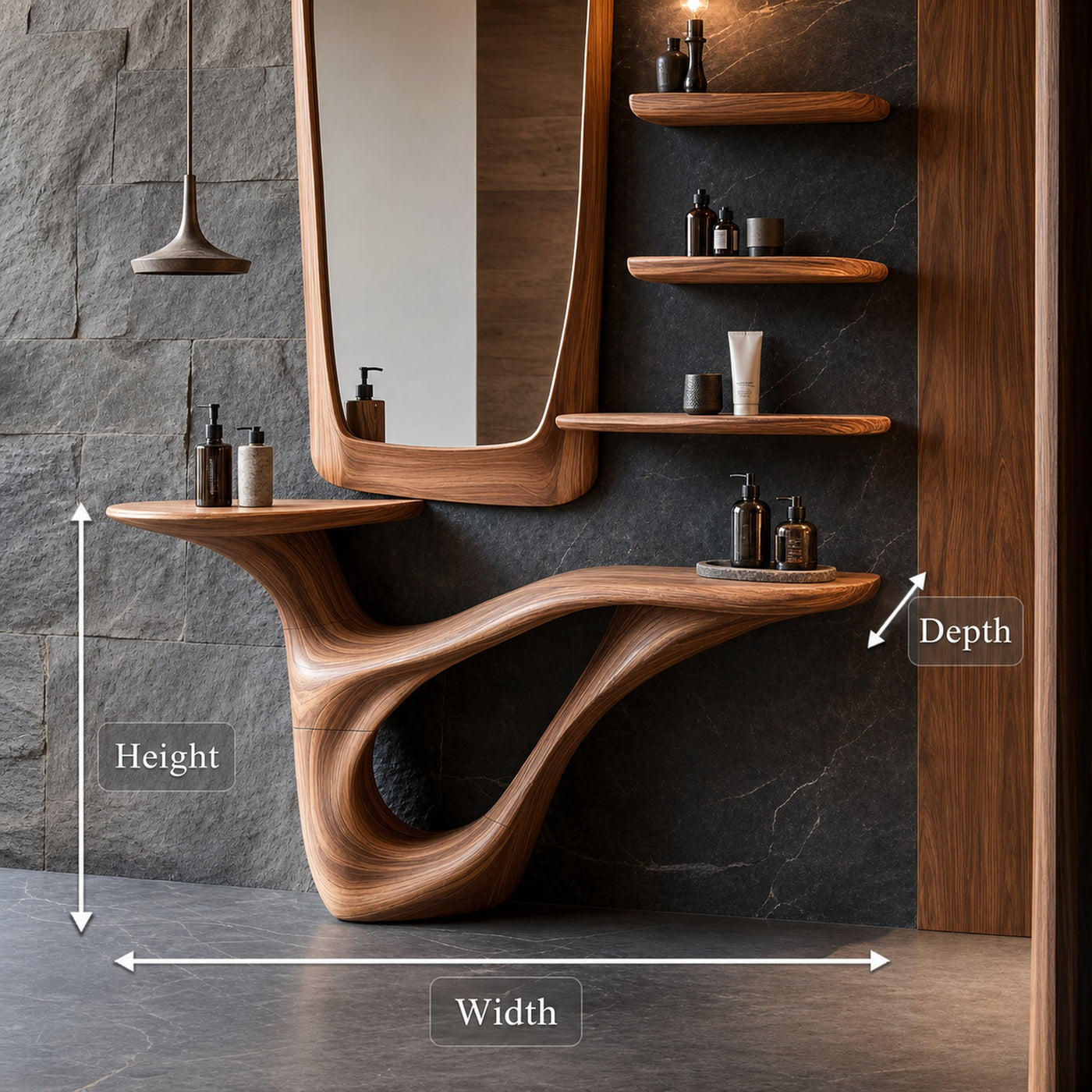 Mid Century Solid Wood Vanity For Furniture Decor Space - product view 8