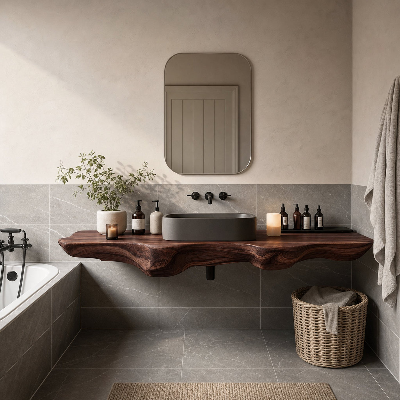 Mid Century Solid Wood Vanity For Sleek Bathroom - product view 7