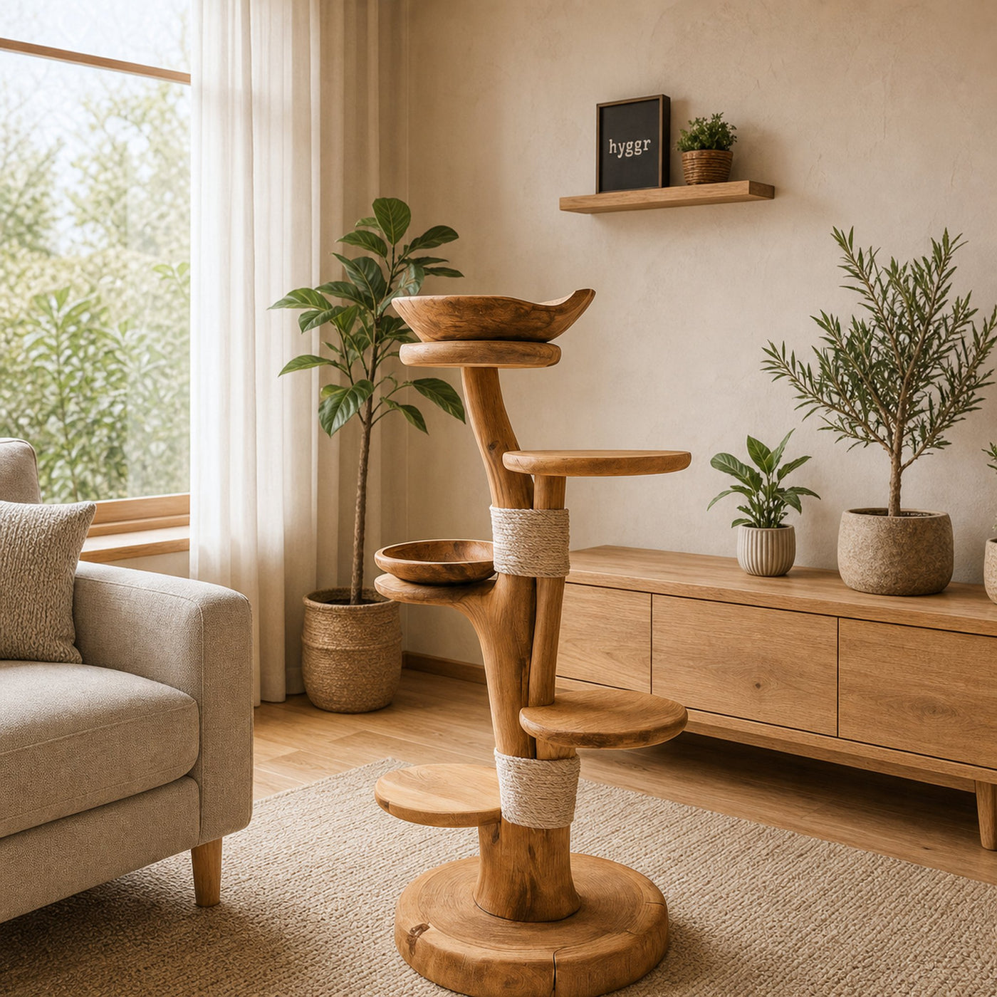 Mid Century Tree Cat Tower Living Home Office