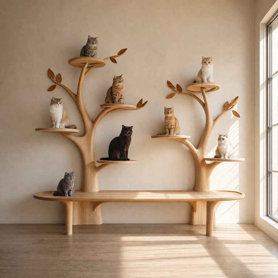 Mid Century Tree Cat Tower Living Study