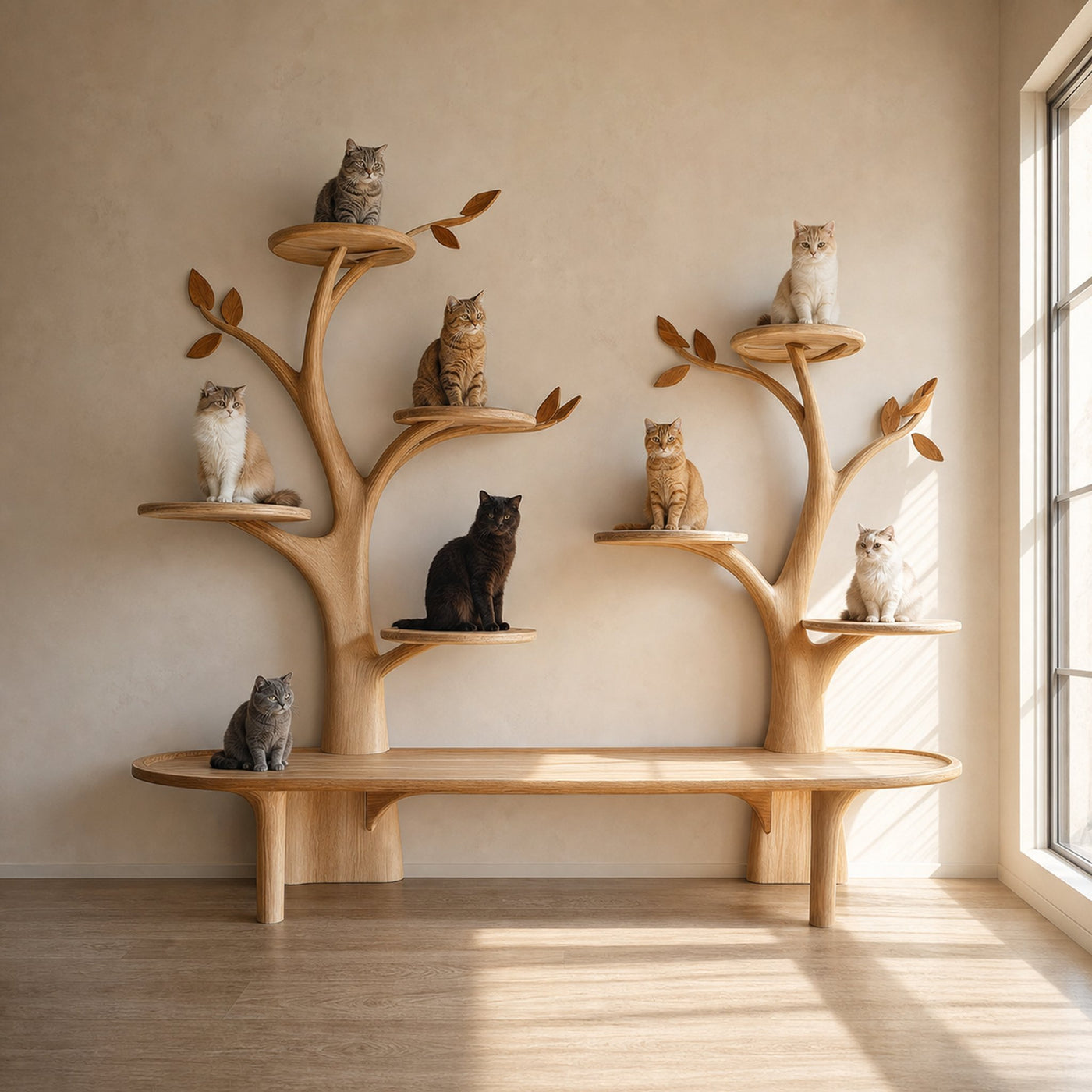 Mid Century Tree Cat Tower Living Study