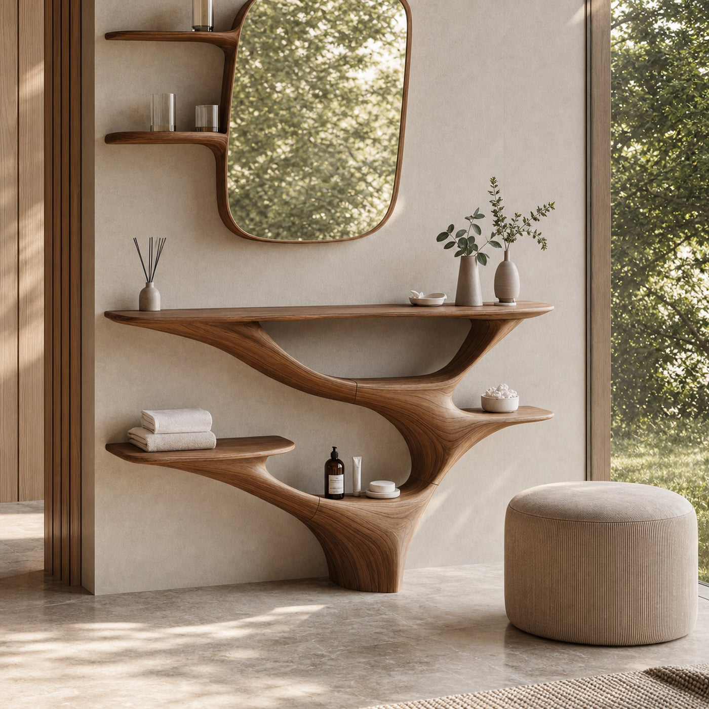 Mid Century Vanity Table For Bedroom And Bathroom Design