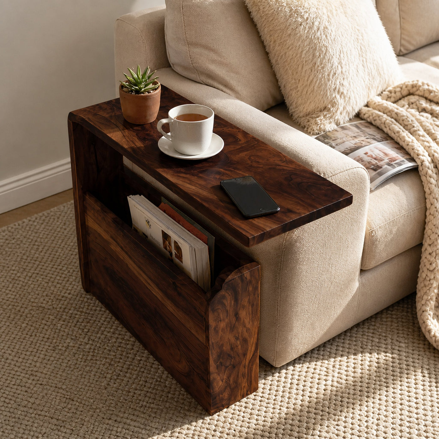 Mid Century Wooden Armrest For Home Furniture Decor - product view 7