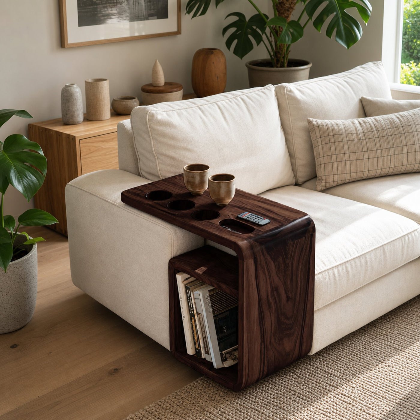Mid Century Wooden Armrest For Living Room Design - product view 7