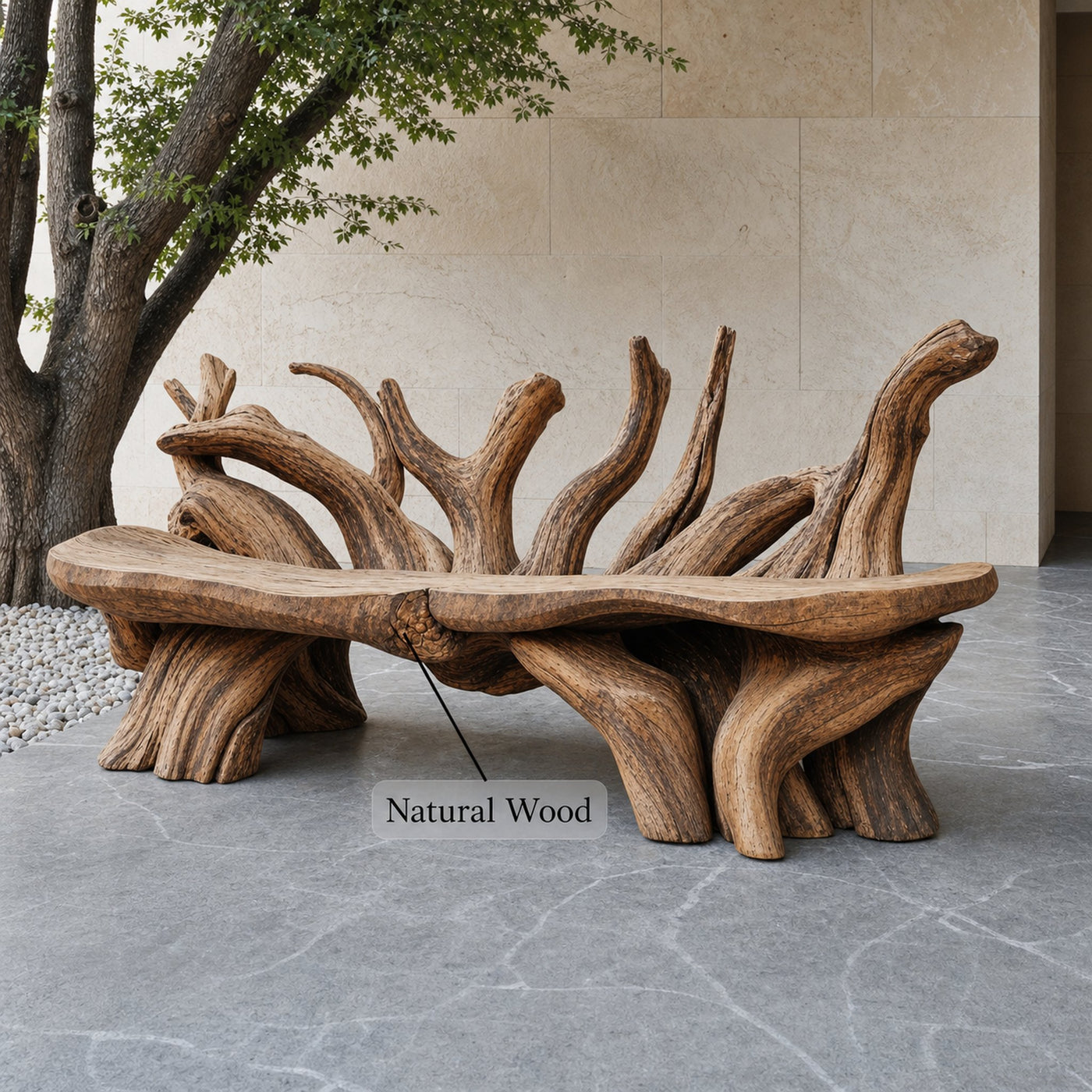 Mid Century Wooden Bench Outdoor Decor For Sleek Exteriors - product view 6