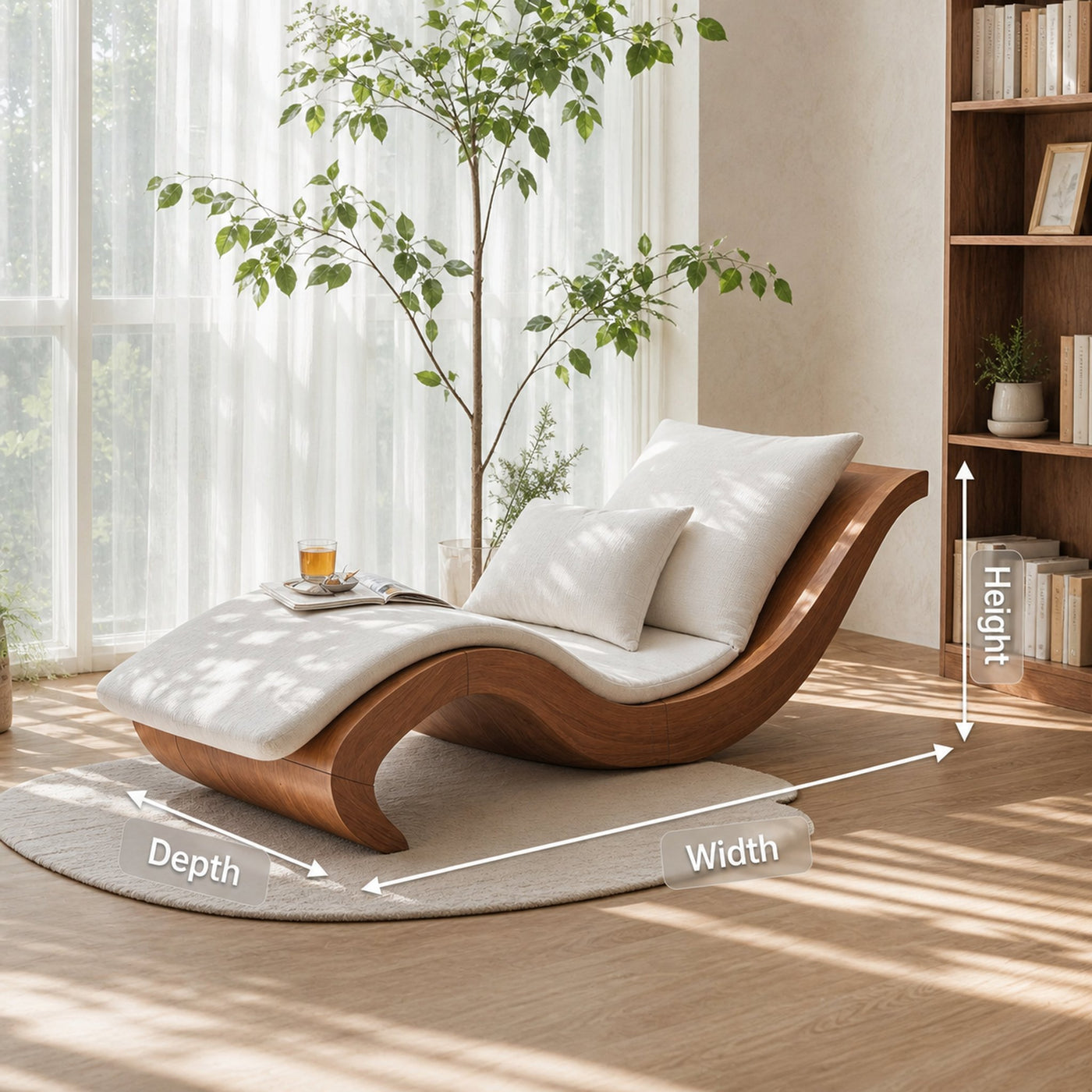 Mid Century Wooden Daybed For Living Room Furniture Decor - product view 7