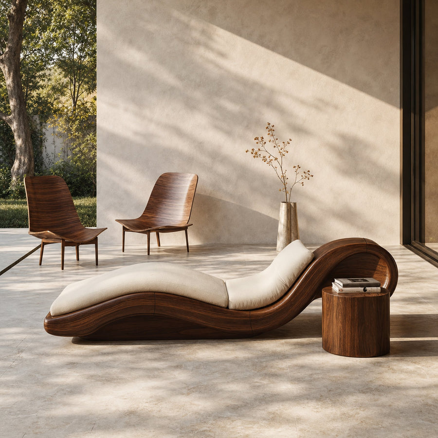 Mid Century Wooden Daybed For Patio Furniture Outdoor Design