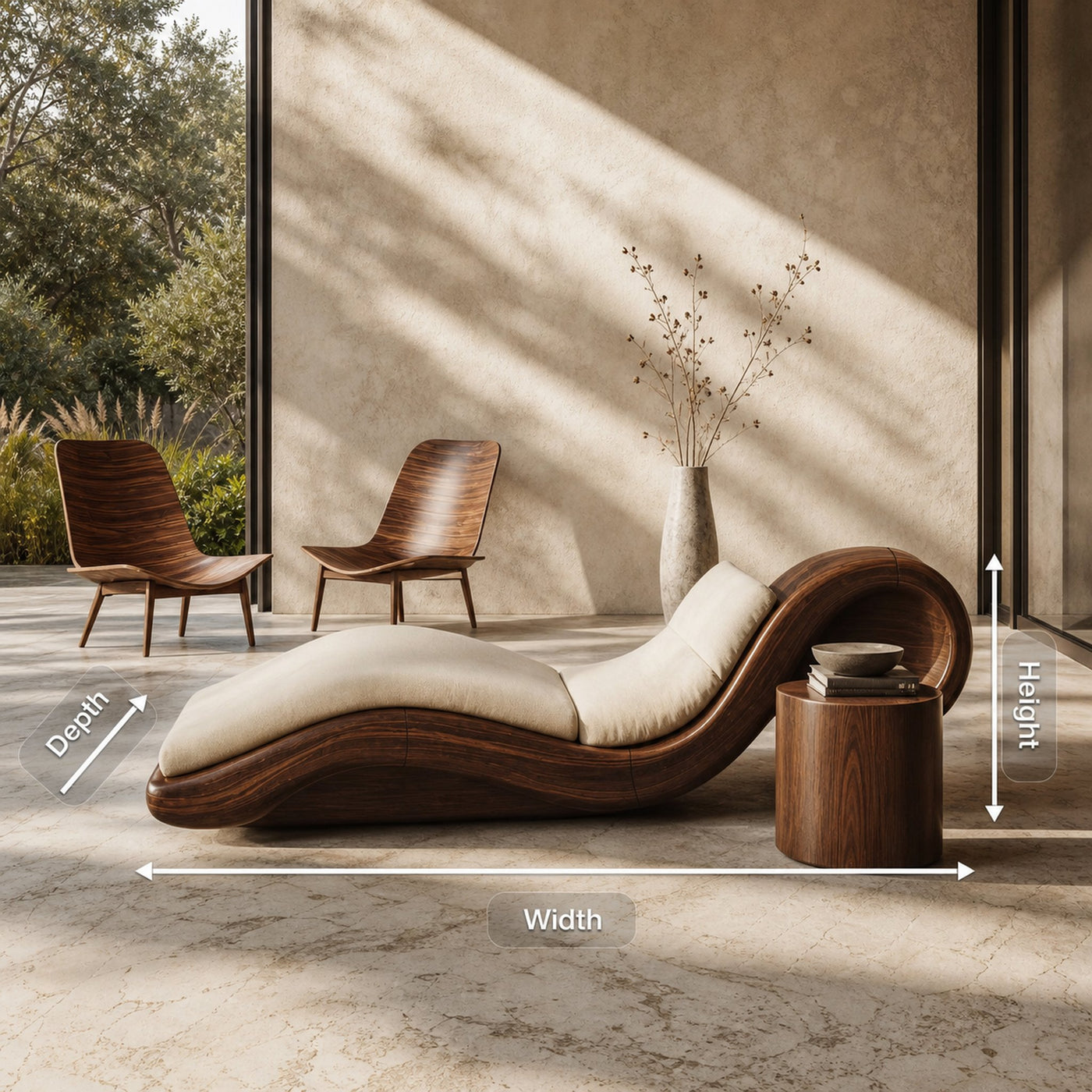 Mid Century Wooden Daybed For Patio Furniture Outdoor Design - product view 7