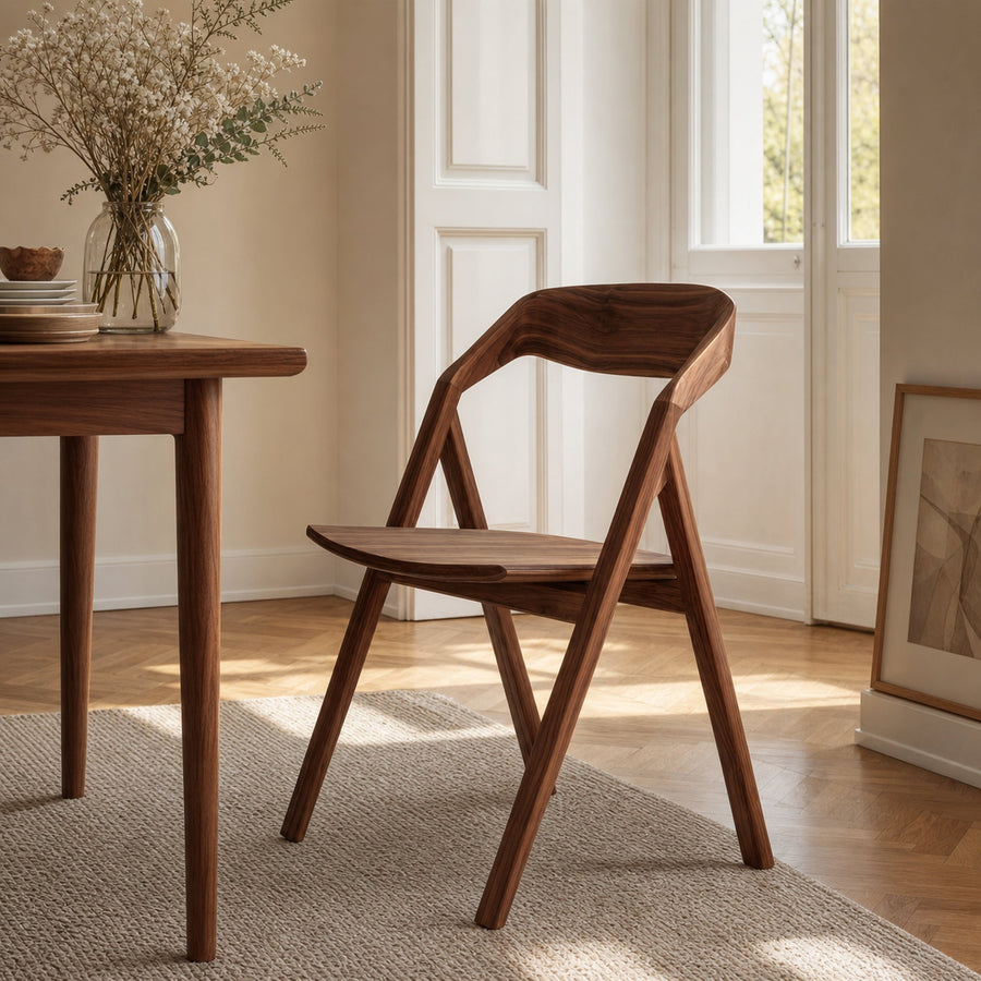 Mid Century Wooden Dining Chair Dining Room Interior Modern Seating