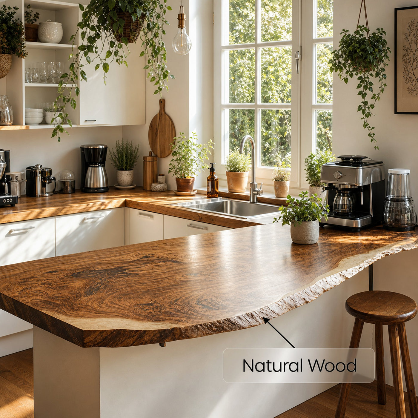 Mid Century Wooden Kitchen Countertop For Sleek Home Kitchen Design - product view 6