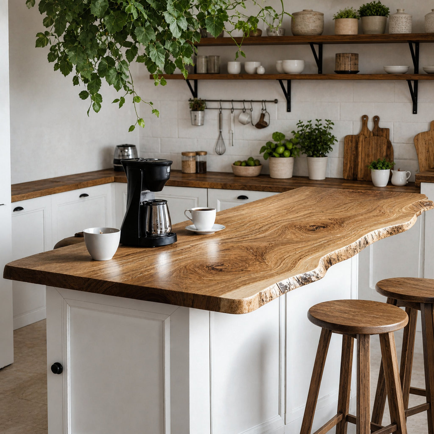 Mid Century Wooden Kitchen Countertop For Timeless Kitchen Upgrade