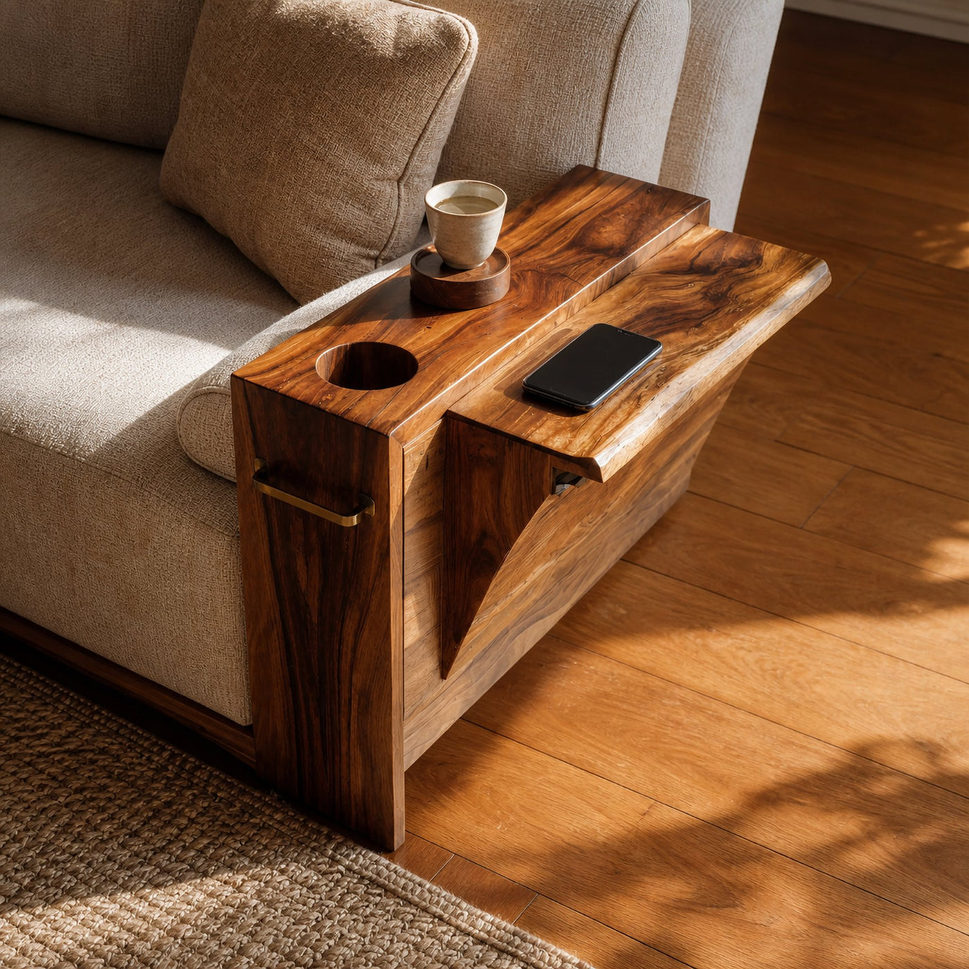 Mid Century Wooden Side Table For Bedroom Or Lounge
