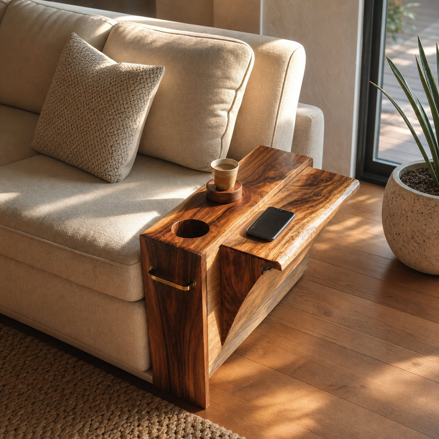 Mid Century Wooden Side Table For Bedroom Or Lounge - product view 6