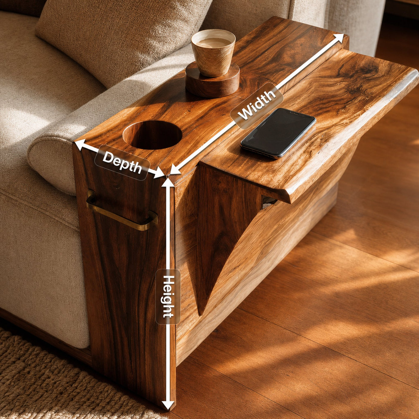Mid Century Wooden Side Table For Bedroom Or Lounge - product view 8