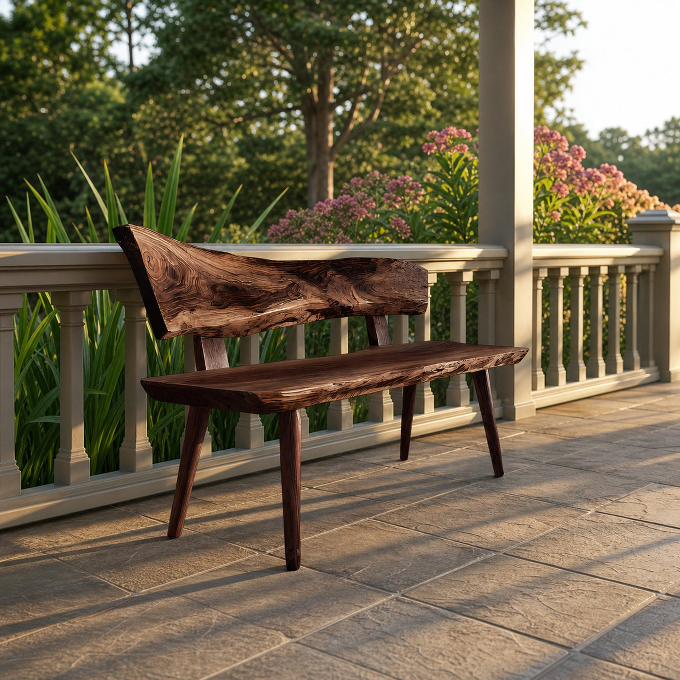 Minimal Outdoor Wooden Bench For Green Garden - product view 7