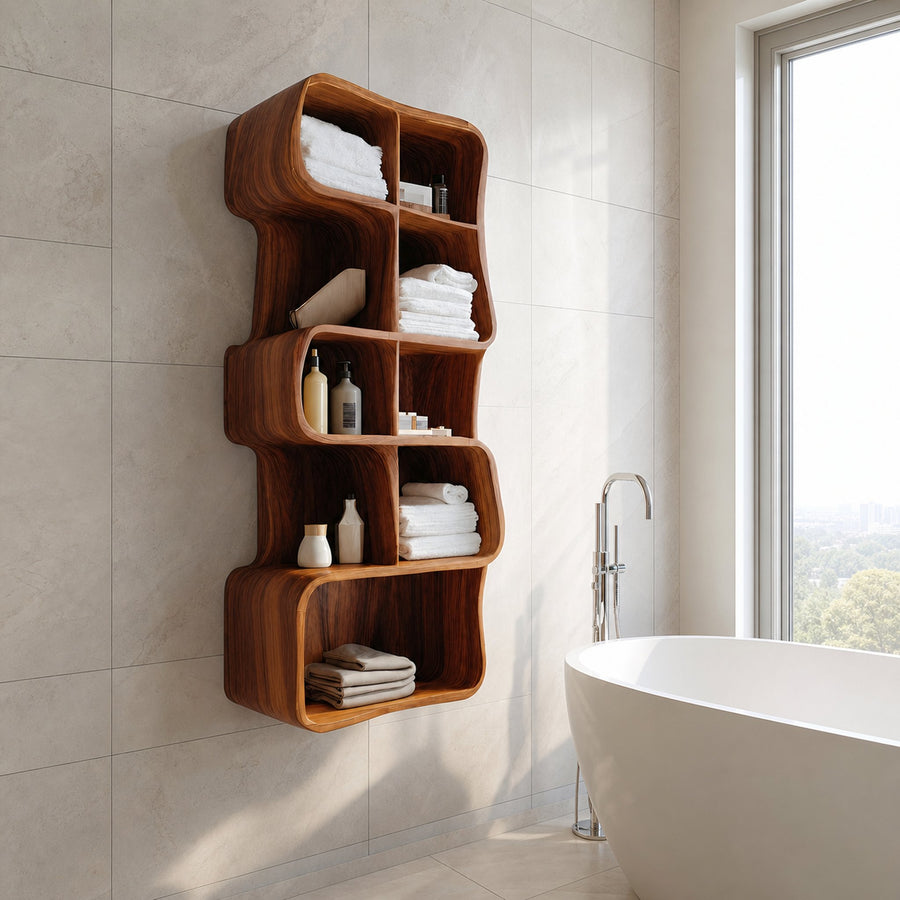 Minimal Wall Bathroom Shelf For Bathroom Interior