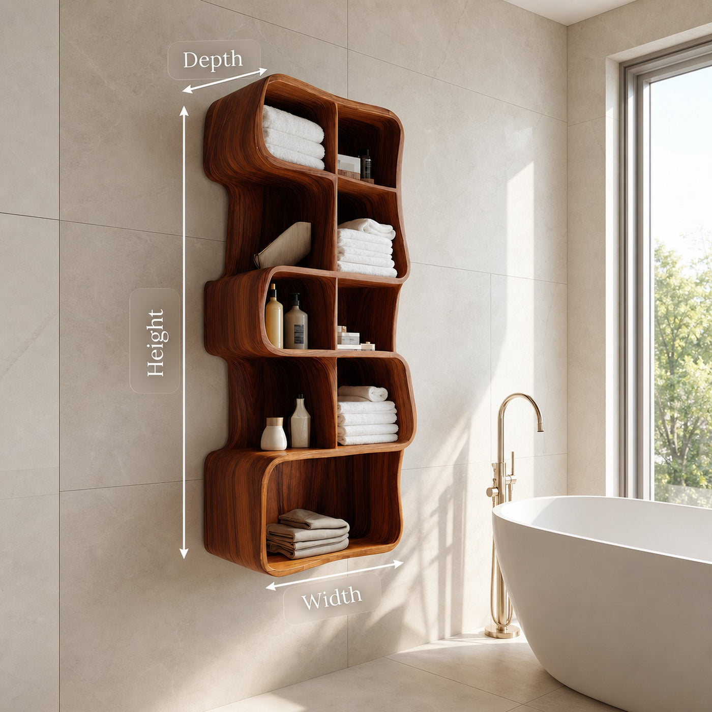 Minimal Wall Bathroom Shelf For Bathroom Interior - product view 8