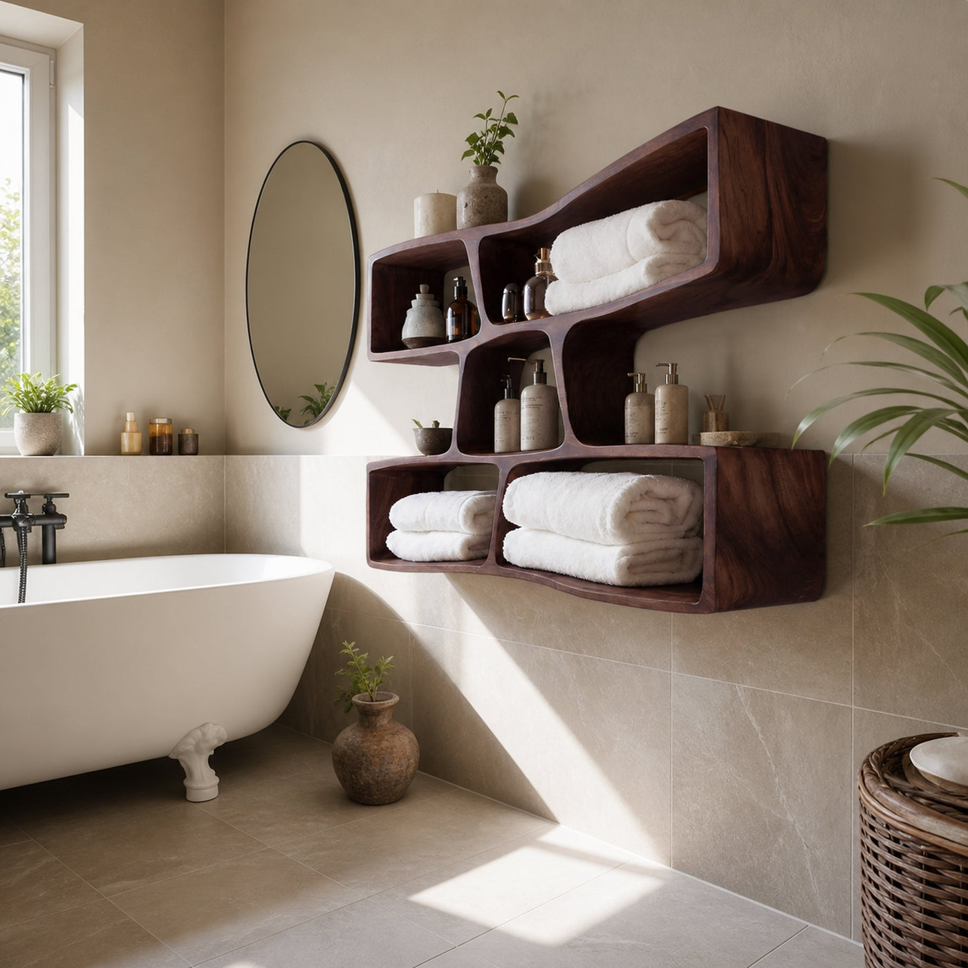 Minimal Wall Bathroom Storage For Bathroom Interior - product view 6
