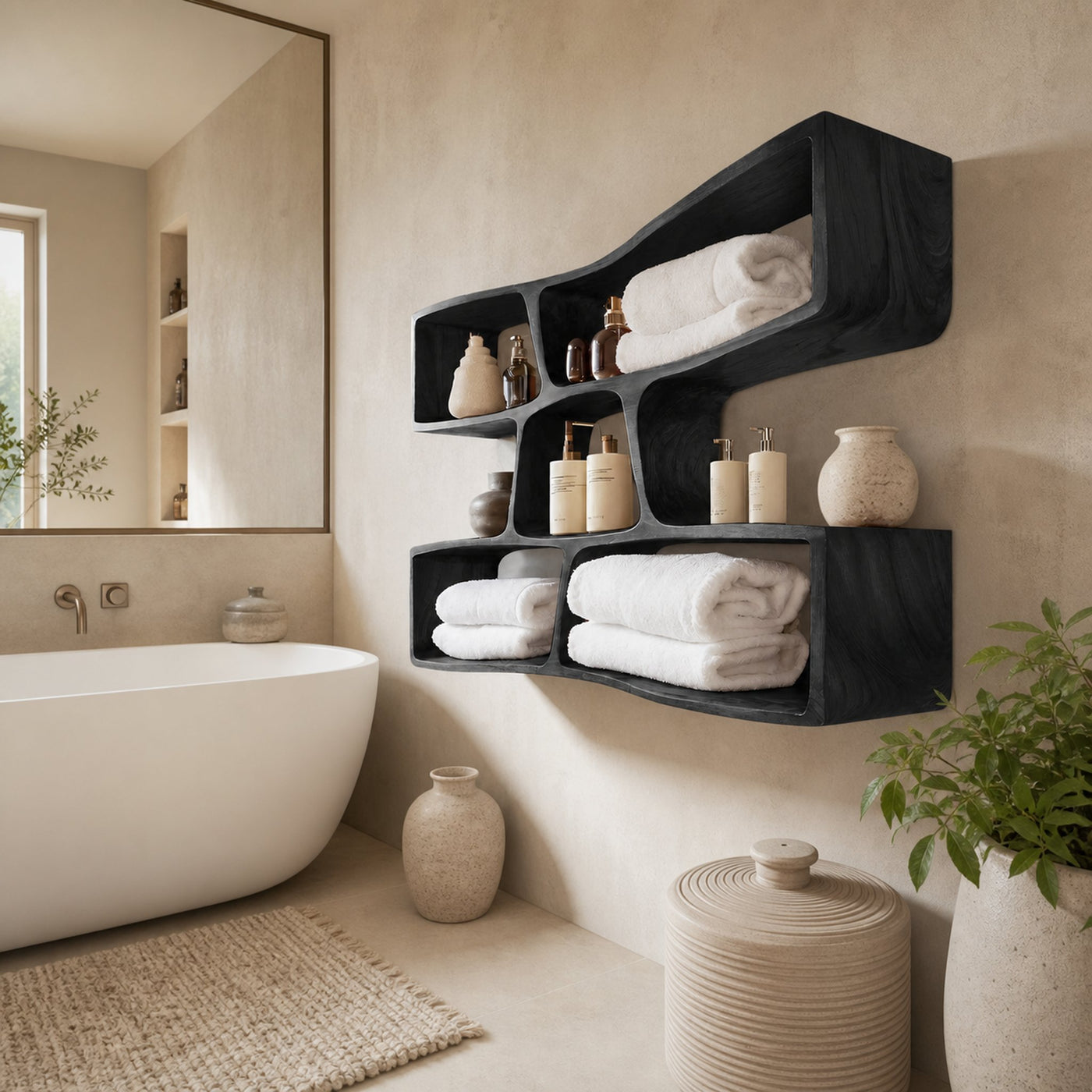 Minimal Wall Bathroom Storage For Bathroom Interior - product view 7