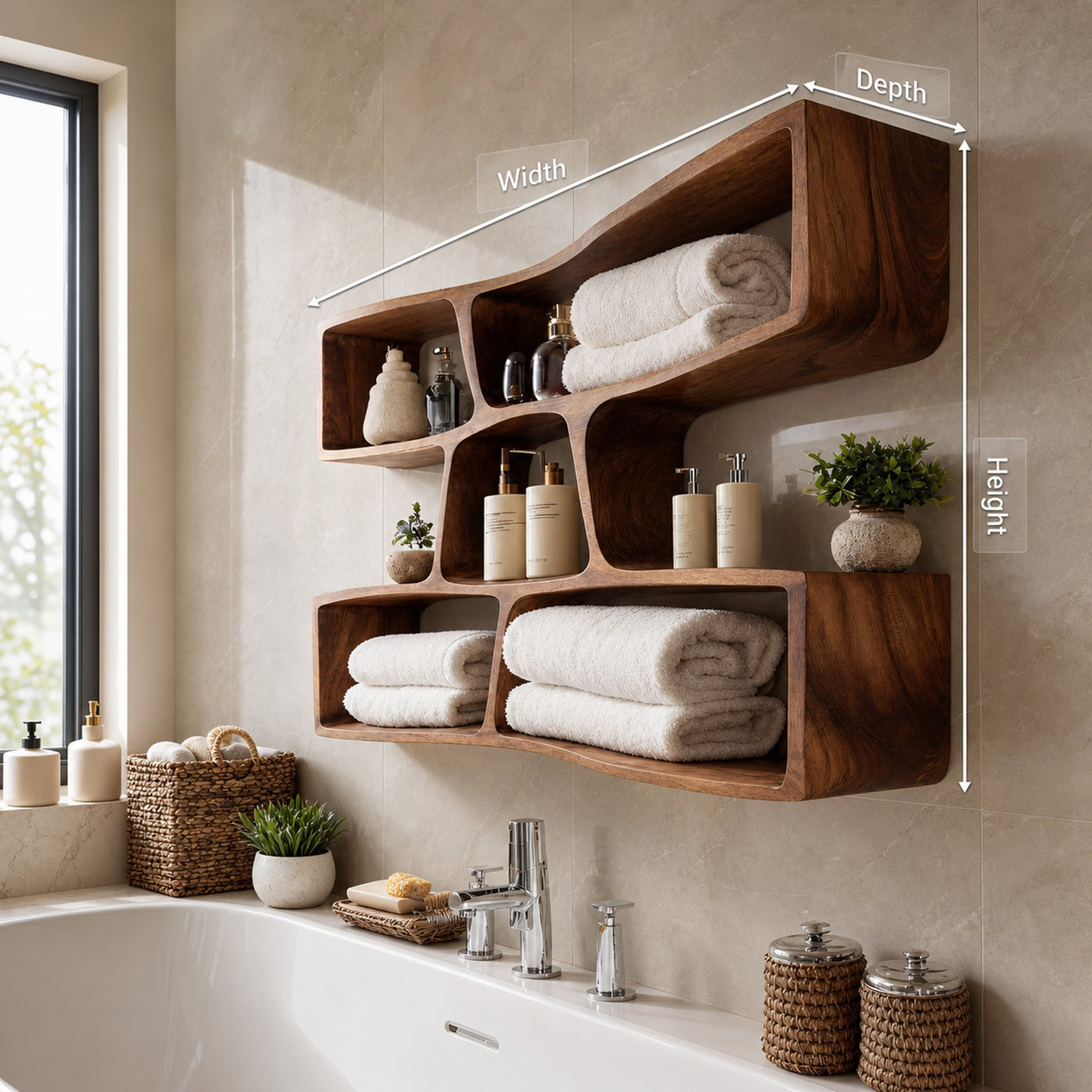 Minimal Wall Bathroom Storage For Bathroom Interior - product view 8