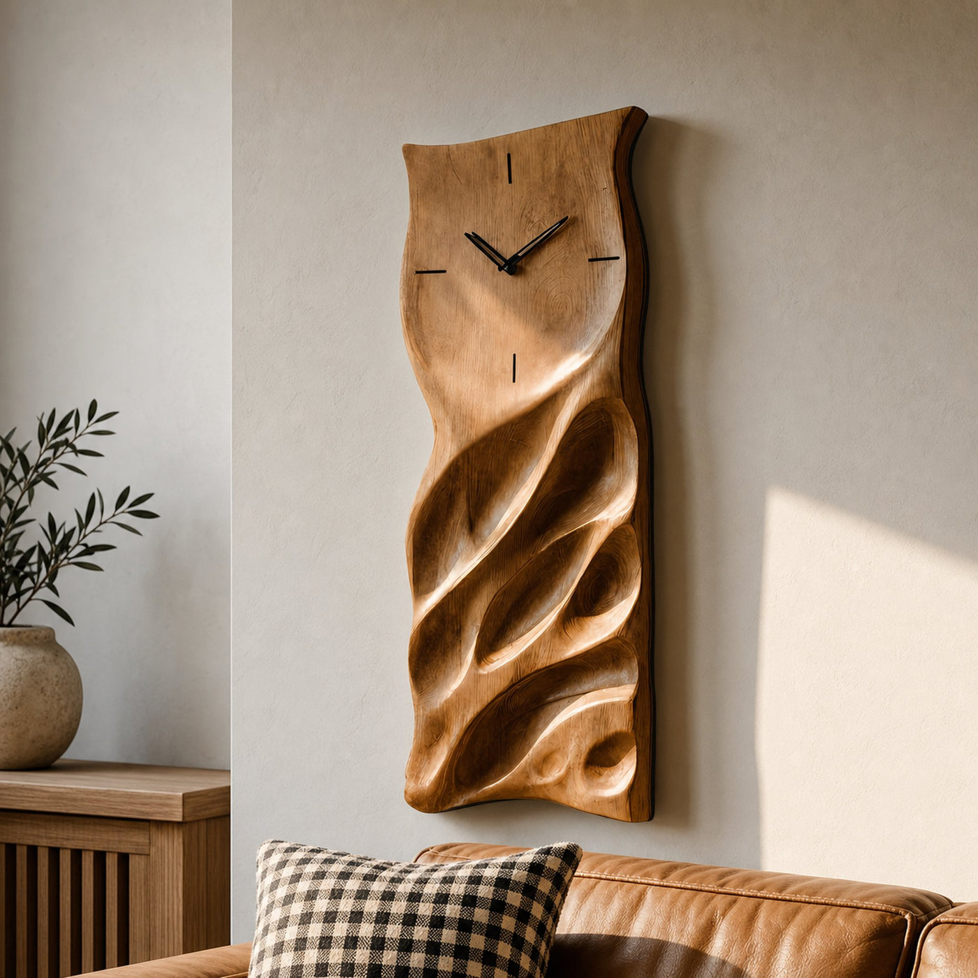 Minimalist Handcrafted Wall Clock For Living Room Interior - product view 6