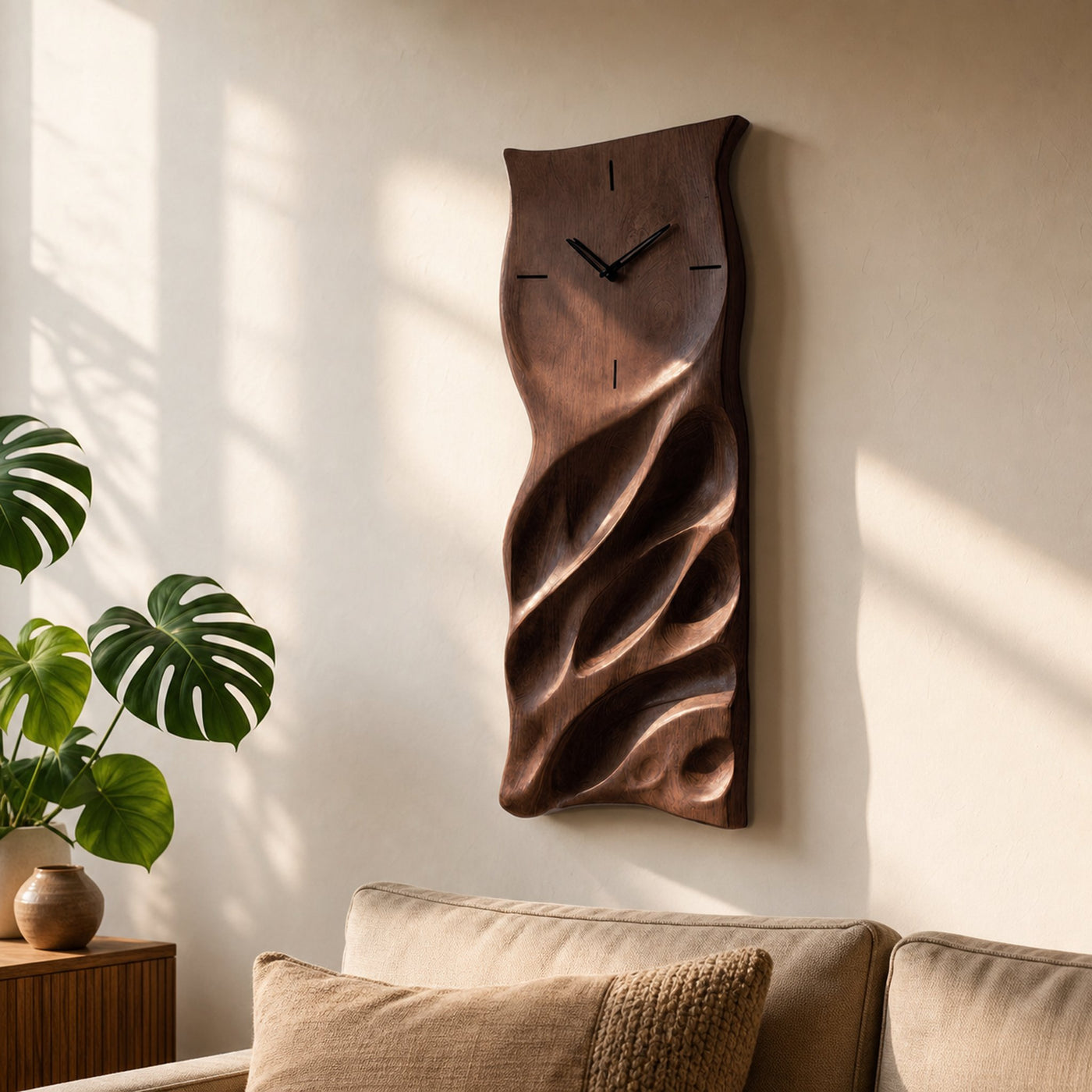 Minimalist Handcrafted Wall Clock For Living Room Interior - product view 7
