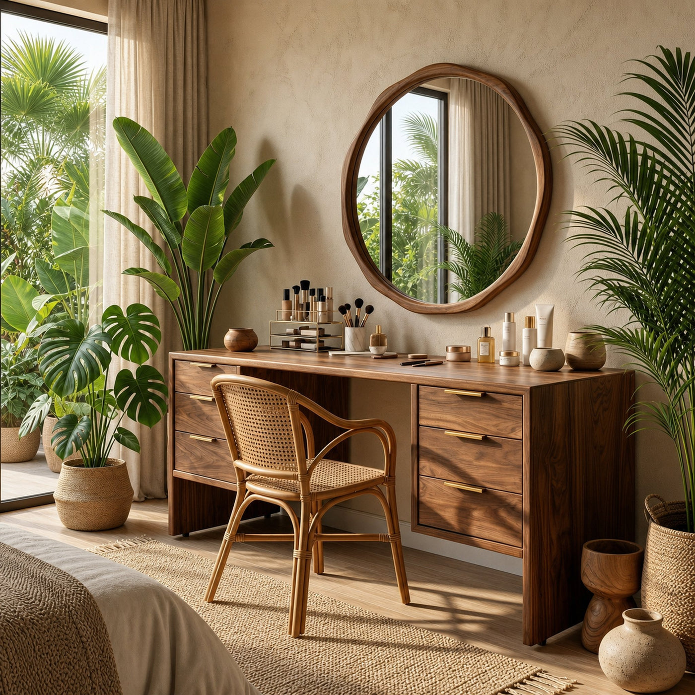 Minimalist Makeup Vanity Desk Personal Beauty Space Dressing Area - product view 6