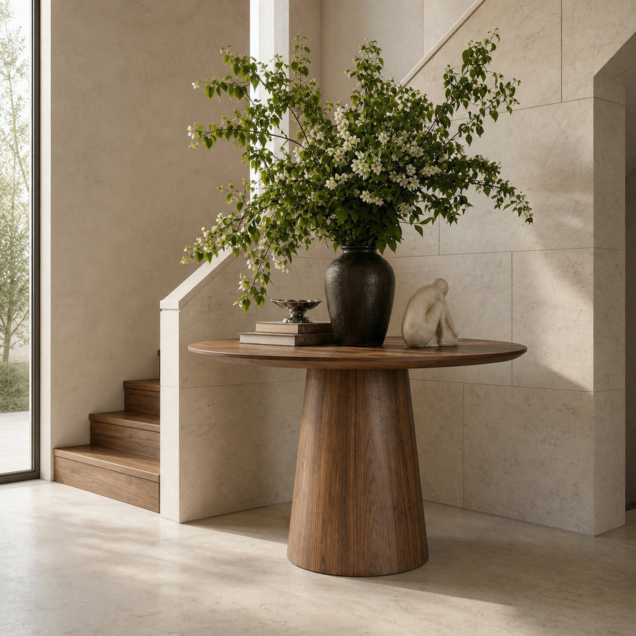 Minimalist Round Entryway Table For Entryway
