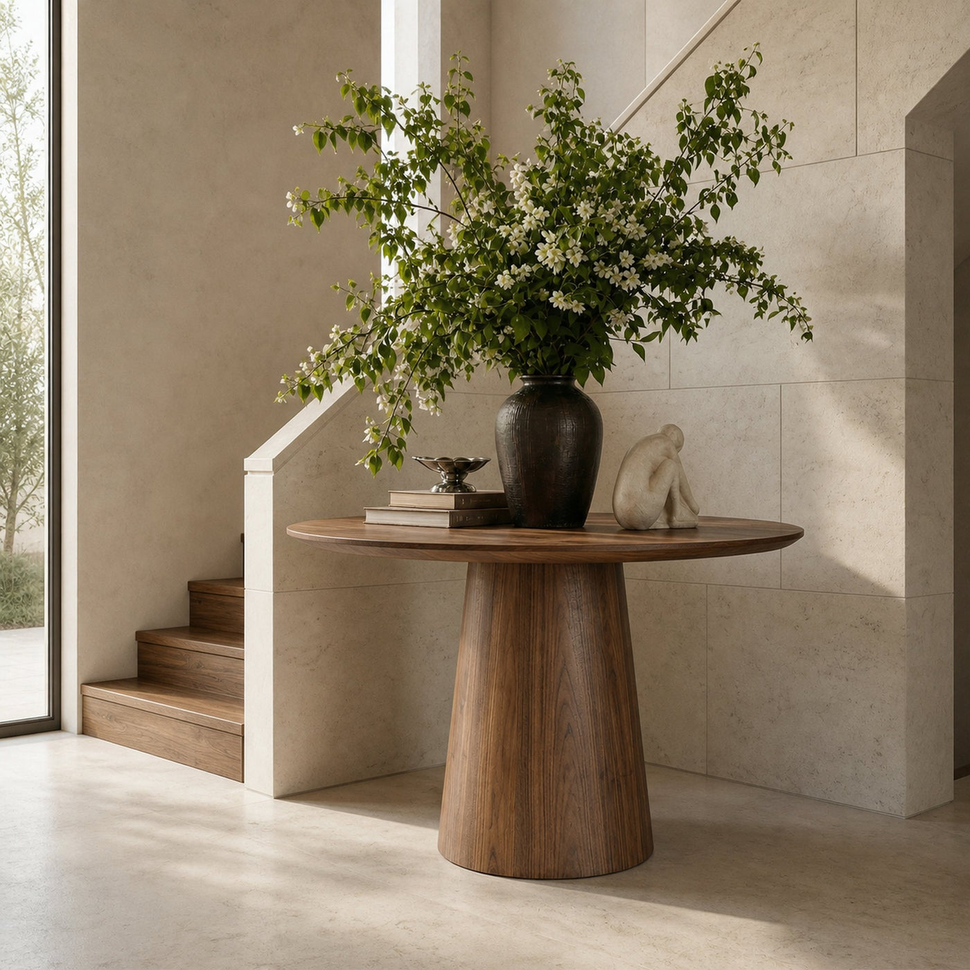 Minimalist Round Entryway Table For Entryway