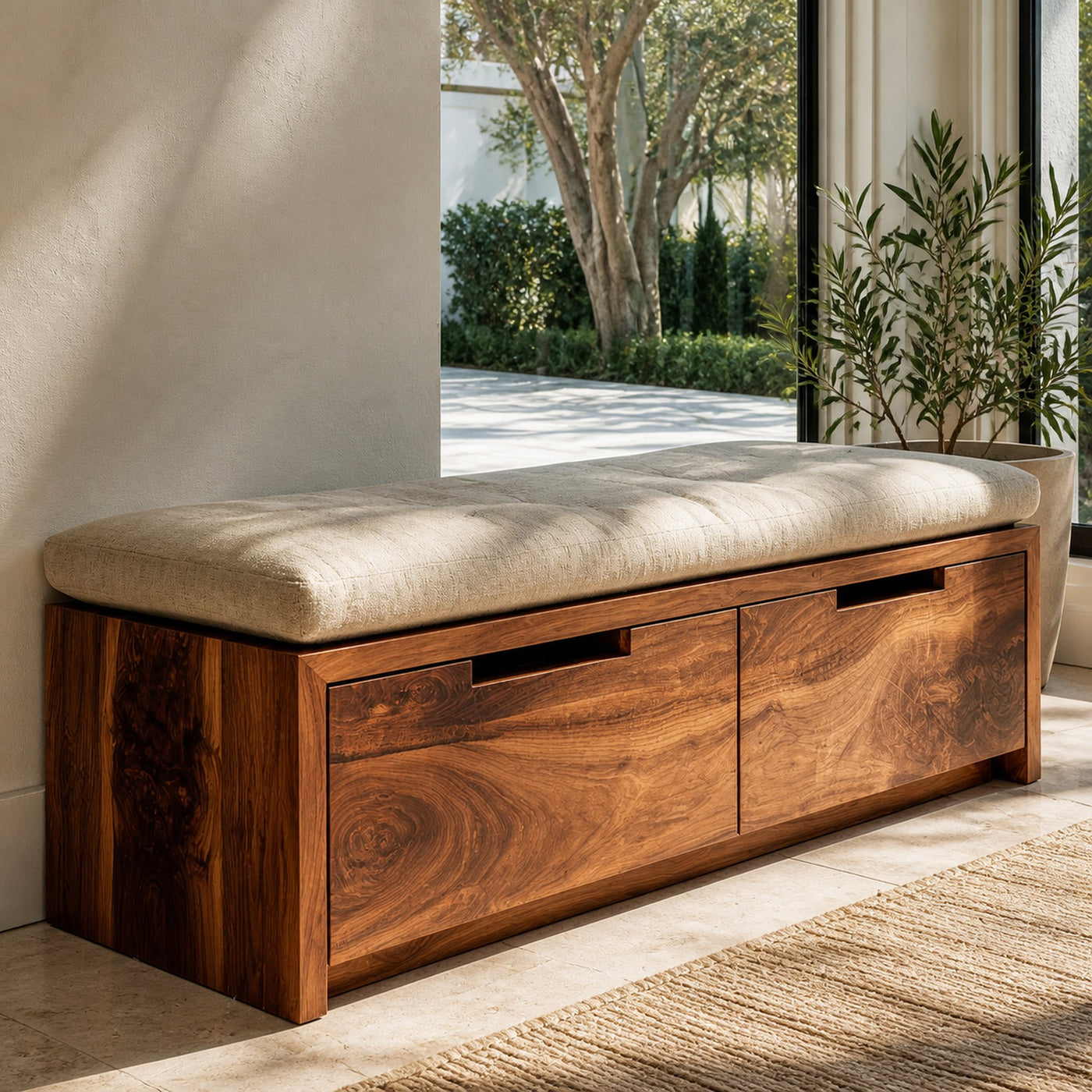 Minimalist Storage Bench Functional Design For Entryway - product view 6