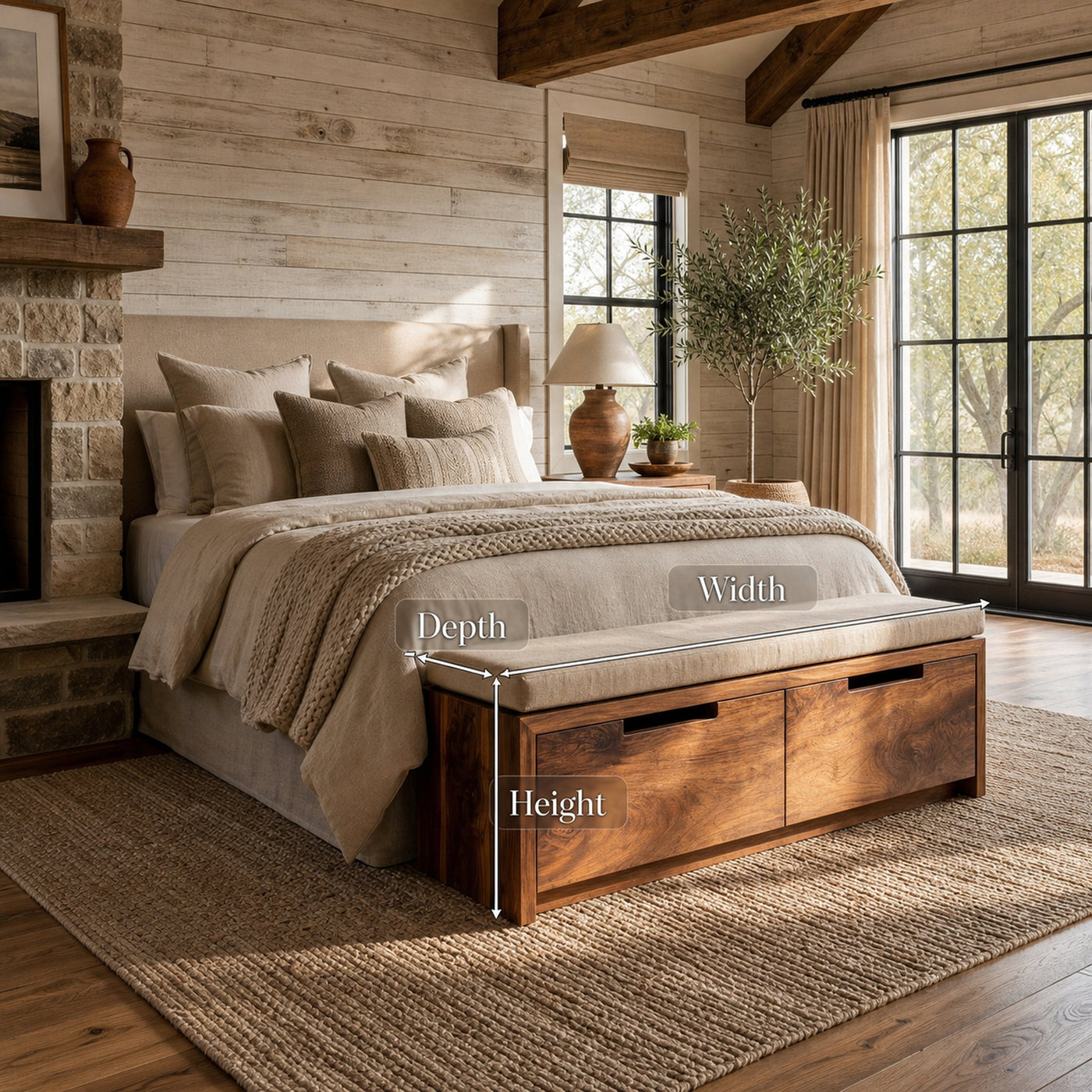Minimalist Storage Bench Functional Design For Entryway - product view 7
