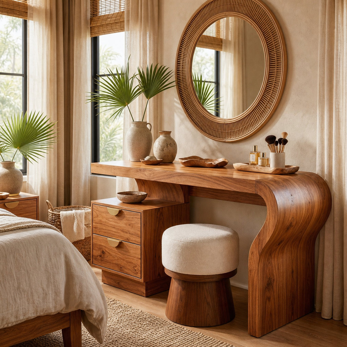 Minimalist Vanity Table Walk In Closet Makeup Area Personal Space