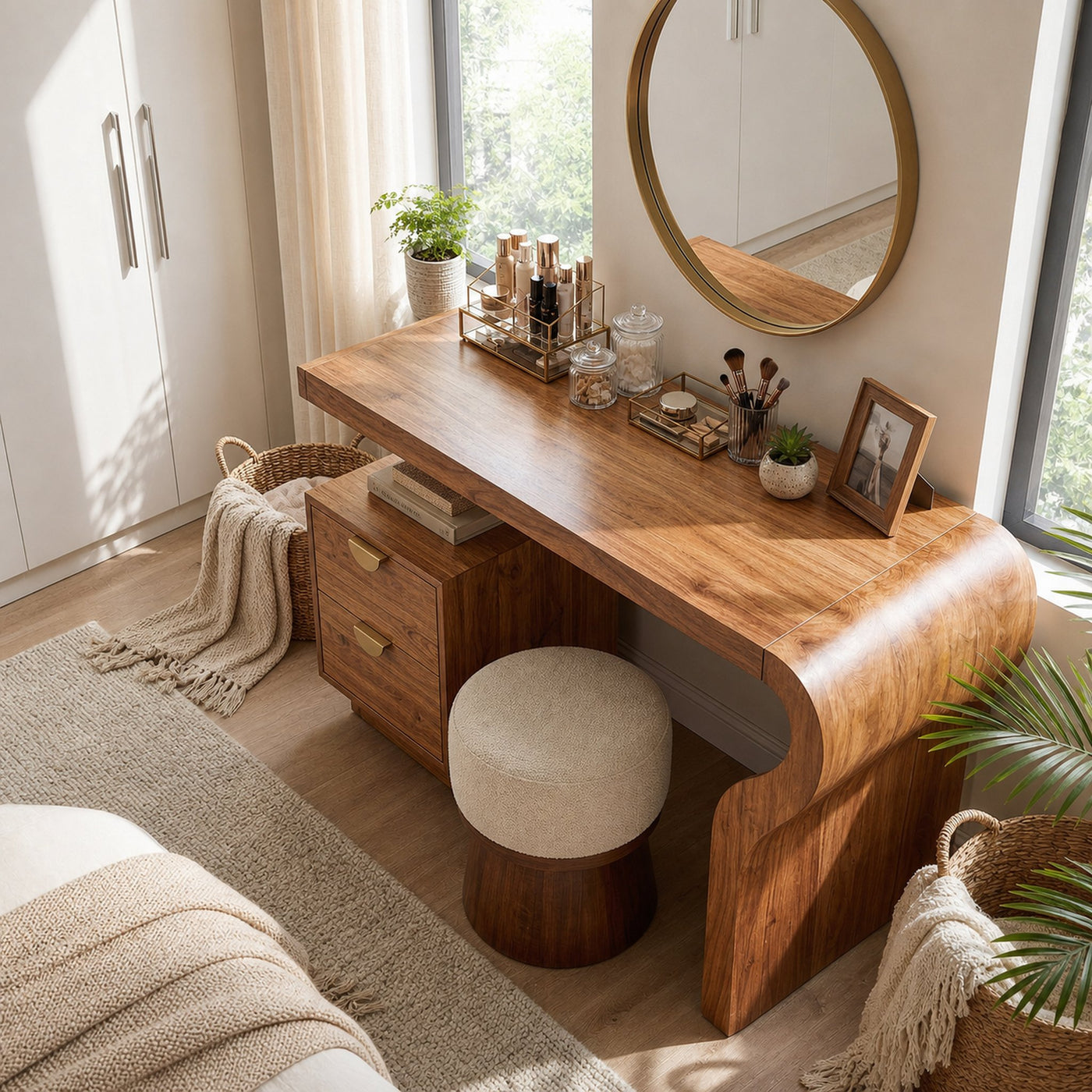 Minimalist Vanity Table Walk In Closet Makeup Area Personal Space - product view 6